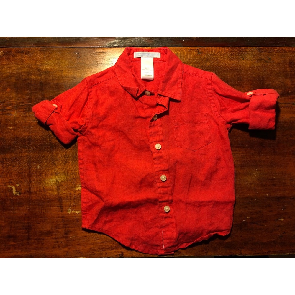 Janie and Jack Linen Button Down